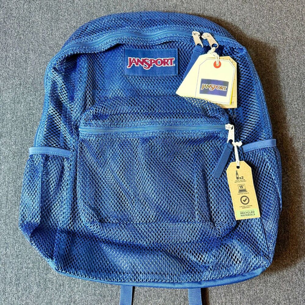JANSPORT Mesh Pack Backpack Navy Blue NWT